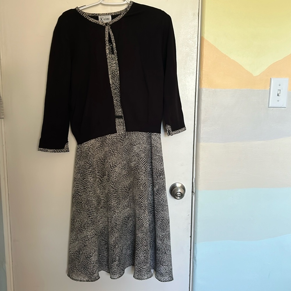 Midi A-line Sundress with Matching Sweater 2 Piece Set